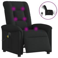 Massagestoel elektrisch verstelbaar stof zwart