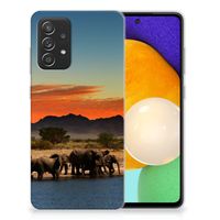 Samsung Galaxy A52 (5G/4G) TPU Hoesje Olifanten - thumbnail