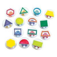 Colorations - easy grip stempels geometrisch, 14st.