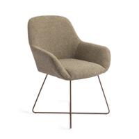 Jesper Home Eetkamerstoel 'Kushi' Cross Rose, kleur Moss Meadow