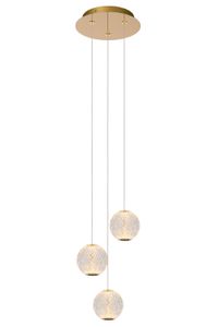 Lucide CINTRA - Hanglamp - Ø 25 cm - LED Dimb. - 3x4,7W 2700K - Transparant