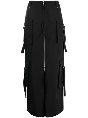 Blumarine jupe longue à fermeture zippée - Noir