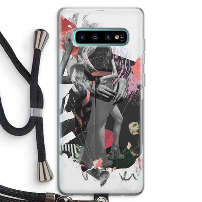 Dissimulation du réel: Samsung Galaxy S10 Plus Transparant Hoesje met koord