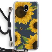 Sunflower and bees: Samsung Galaxy J5 (2017) Transparant Hoesje met koord