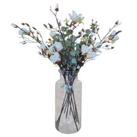 stijlvolle bloemenvaas - glas - transparant - 55 x 21 cm - modern