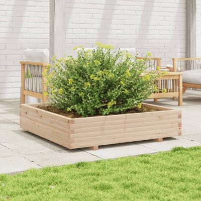 VidaXL Plantenbak 110x110x26,5 cm massief grenenhout