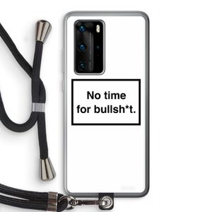 No time: Huawei P40 Pro Transparant Hoesje met koord