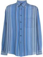 Missoni Pre-Owned 1990s striped cotton shirt - Bleu - thumbnail