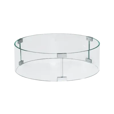 Happy Cocooning Glass Set Rond Ø44 | Happy Cocooning | Accessoires voor buitenhaarden op gas | Doorzichtig Happy Cocooning Glass Set Rond Ø44 | Happy Cocooning | Accessoires voor buitenhaarden op gas | Doorzichtig