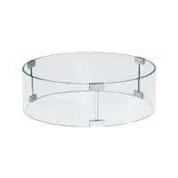 Happy Cocooning Glass Set Rond Ø44 | Happy Cocooning | Accessoires voor buitenhaarden op gas | Doorzichtig