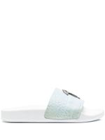 Giuseppe Zanotti claquettes à logo - Bleu