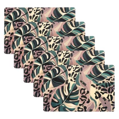 Placemat/onderlegger - 10x - Monstera bladeren - 44 x 28 cm - tafeldecoratie Placemat/onderlegger - 10x - Monstera bladeren - 44 x 28 cm - tafeldecoratie