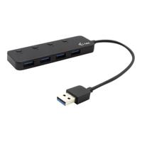 i-tec I-TEC USB 3.0 Metal HUB 4 Port USB-combi-hub Zwart