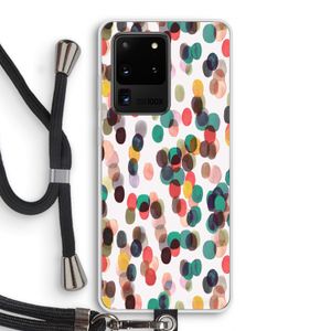 Tropical Dots: Samsung Galaxy S20 Ultra Transparant Hoesje met koord
