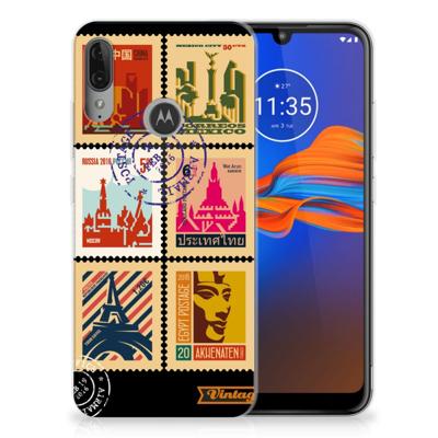 Motorola Moto E6 Plus | Silliconen Back Cover | Postzegels
