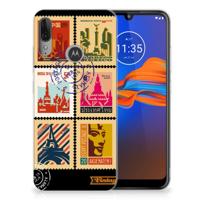 Motorola Moto E6 Plus | Silliconen Back Cover | Postzegels
