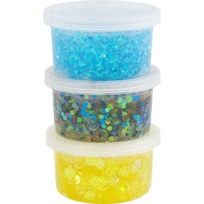 Creativ Company Sequin clay, blauw/groen harmonie, 3x60 gr/ 1 doos