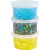 Creativ Company Sequin clay, blauw/groen harmonie, 3x60 gr/ 1 doos