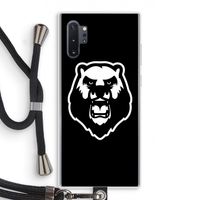 Angry Bear (black): Samsung Galaxy Note 10 Plus Transparant Hoesje met koord