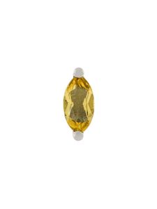 Delfina Delettrez 18kt gold Dots Solitaire beryllium and pearl earring - Jaune