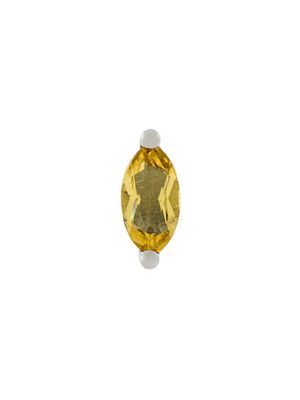 Delfina Delettrez 18kt gold Dots Solitaire beryllium and pearl earring - Jaune