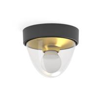 Lyora Zwarte plafondlampNook met gouden binnenkant - 7976