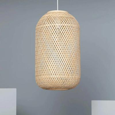 Rotan hanglamp gevlochten bamboe E27 fitting &apos;Christian&apos;