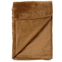 Dutch Decor - BILLY - Plaid 150x200 cm - flannel fleece - superzacht - Tobacco Brown - bruin - thumbnail