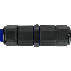 Kabelverbinder - Rechte Connector - Waterdicht IP68 - 3 Aderig - Zwart