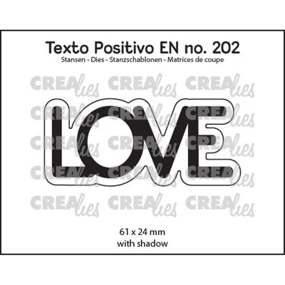 Crealies • texto positivo snijmallen love