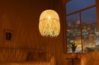 Gevlochten hanglamp ORGANIC LIVING 30cm naturel gemaakt van bamboe hout handgemaakt - 40576