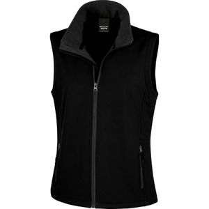 Softshell outdoor bodywarmer zwart voor dames