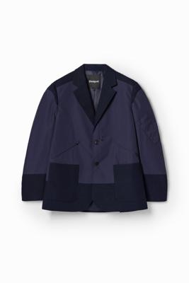 Hybride blazer met zakken - BLUE - S