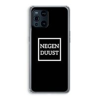 Negenduust black: Oppo Find X3 Transparant Hoesje