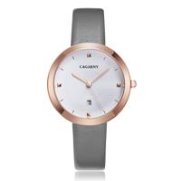 CAGARNY 6871 Fashion Life waterdichte gouden shell stalen band quartz horloge (grijs)