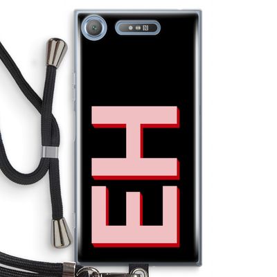 Monogram: Sony Xperia XZ1 Transparant Hoesje met koord