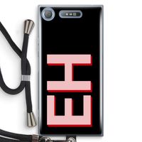 Monogram: Sony Xperia XZ1 Transparant Hoesje met koord