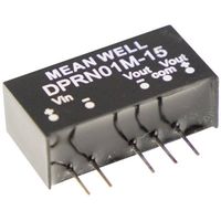 MEAN WELL DPRN01O-15 DC/DC-converter 34 mA 1 W Aantal uitgangen: 2 x Inhoud 1 stuk(s) - thumbnail