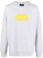 A.P.C. sweat Alastor à effet taches de peinture - Gris