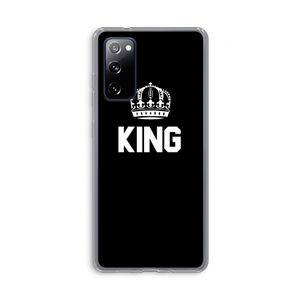 King zwart: Samsung Galaxy S20 FE / S20 FE 5G Transparant Hoesje