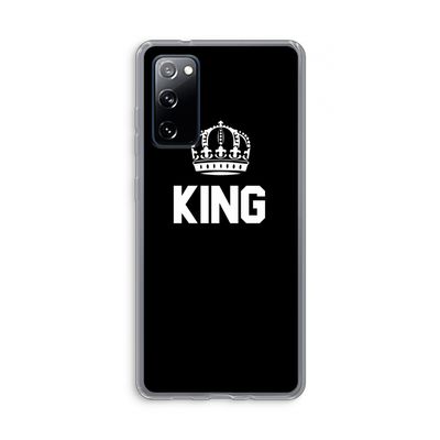 King zwart: Samsung Galaxy S20 FE / S20 FE 5G Transparant Hoesje