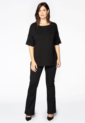 Yoek Flared jeans | Zwart | Maat 50