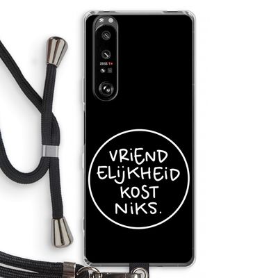 Vriendelijkheid: Sony Xperia 1 III Transparant Hoesje met koord