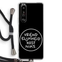 Vriendelijkheid: Sony Xperia 1 III Transparant Hoesje met koord