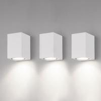 Set van 3 Marion - LED Wandlampen - 5 Watt 400 lumen - 6000K Daglicht wit - GU10 - Dimbaar - IP65 waterdicht - Voor binnen en buiten - Wit
