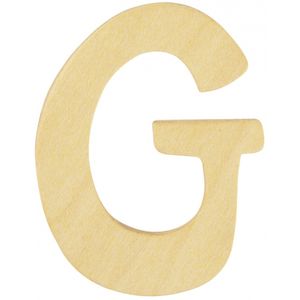 Houten letter G 6 cm