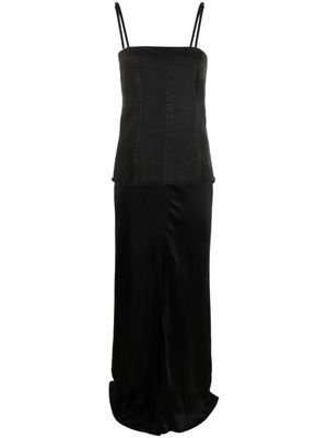 Blumarine robe sans manches à coupe longue - Noir