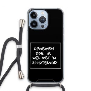 Schotelvod: iPhone 13 Pro Transparant Hoesje met koord