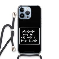 Schotelvod: iPhone 13 Pro Transparant Hoesje met koord