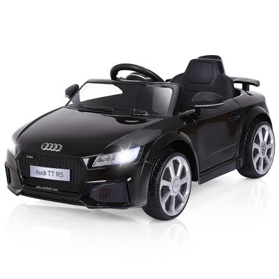 Kinderen Rijden op Auto Audi TTRS 12V Batterij Aangedreven Rijden op Auto met 2 Motoren MP3 Muziek Hoge/Lage Snelheden Zwart